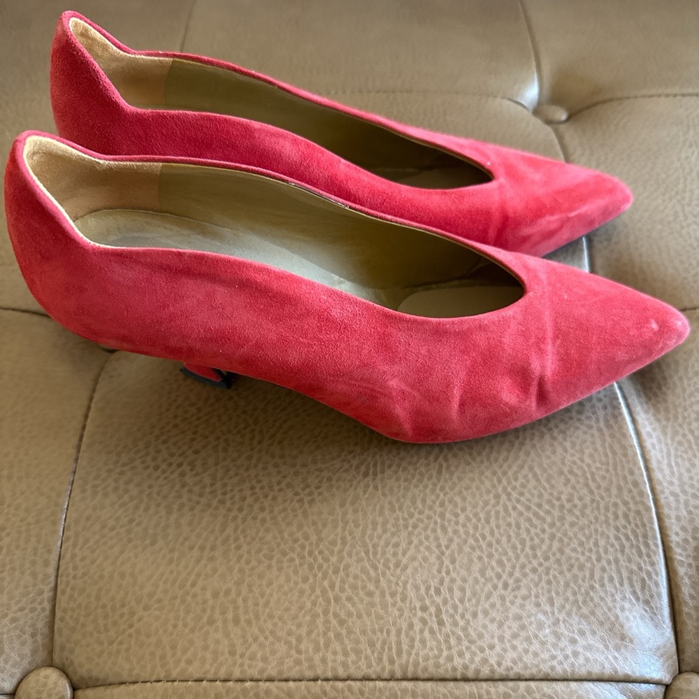 Via Spiga Red Suede Retro Pump US 7